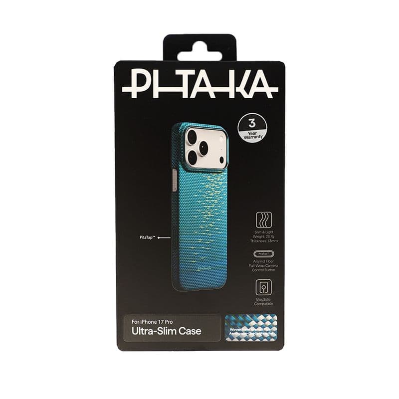 Чехол PITAKA Glints of Gold Ultra-Slim Case iPhone 17 Pro (Lucid Blue) PitaTap