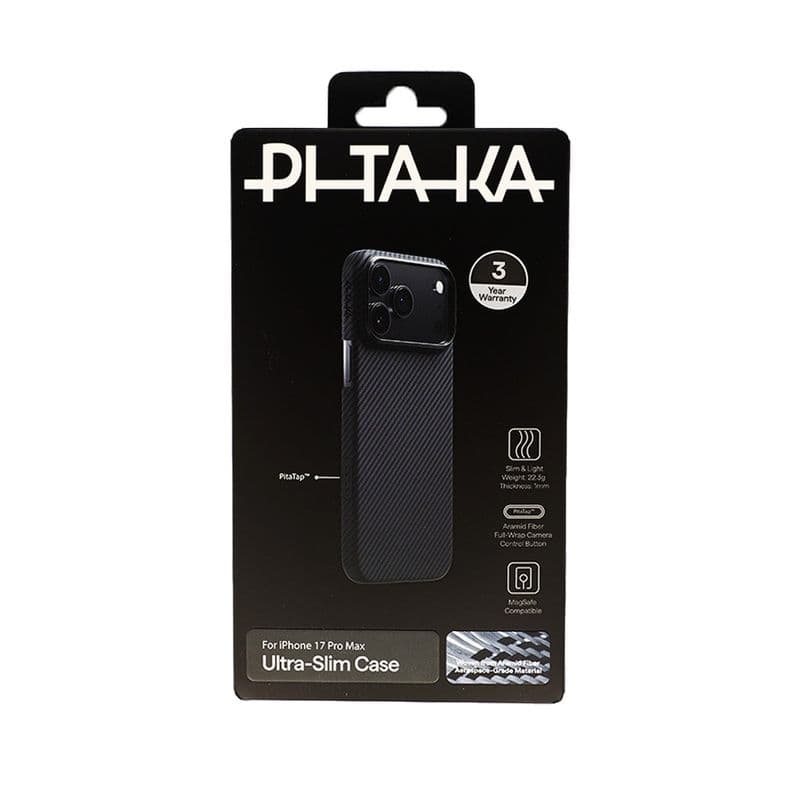Чехол PITAKA Ultra-Slim Case for iPhone 17 Pro Max (Black/Gray) PitaTap